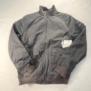 NWT AMBIG California Jacket Mens Large Gray Full Zip Bomber Style Casual Coat